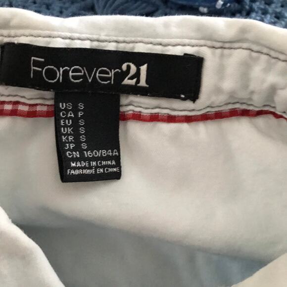 Bleach Dyed Denim Floral Shirt Forever 21 Small - Picture 6 of 6